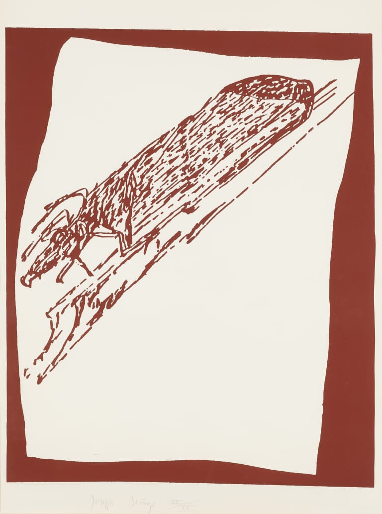 원초적 썰매위의 뿔사슴