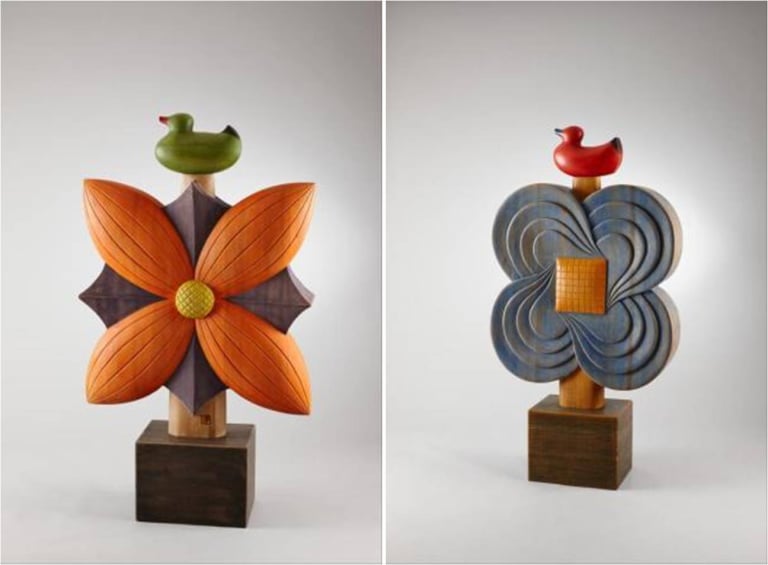 새, 그리고 꽃이 있는 풍경