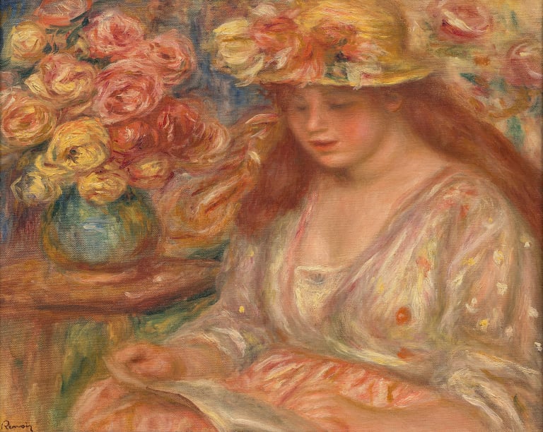 노란 모자에 빨간 치마를 입은 앙드레(독서)