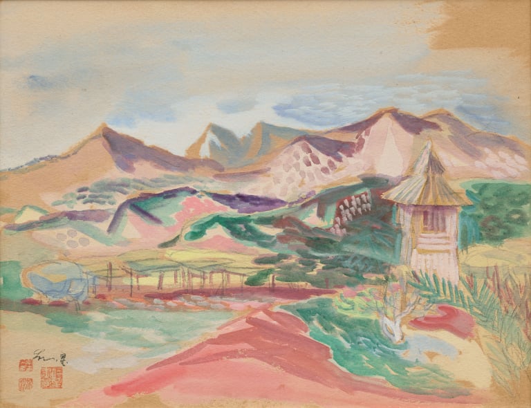 원두막이 있는 풍경