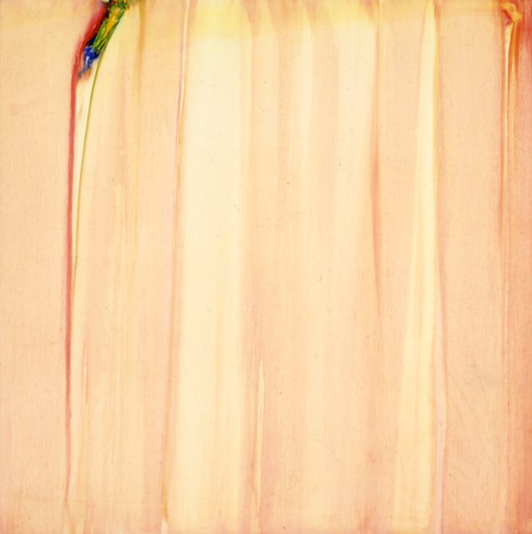 분홍과 주황 선들, 노랑과 초록 얼룩