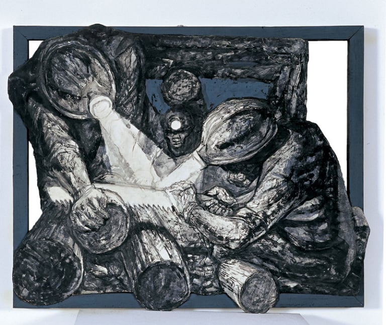 승막장 동발 자르기