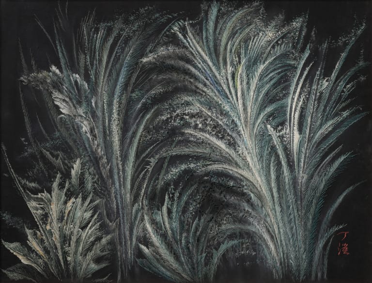 유리창에 서려 든 성에의 자연