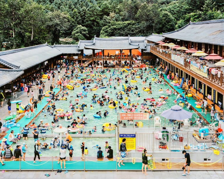 한옥 수영장, 양주, 2017년 8월