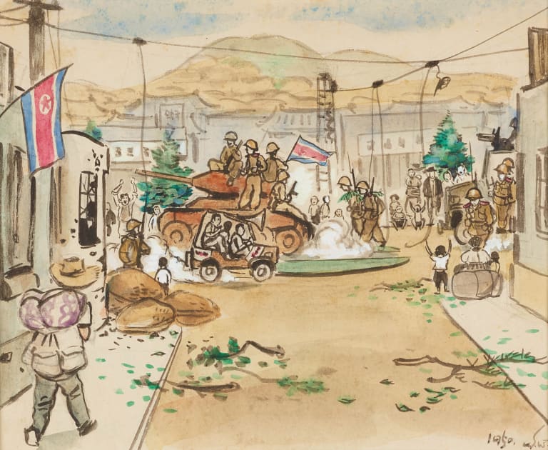 6.25스케치 1950년 6월 28일 인민군의 진격