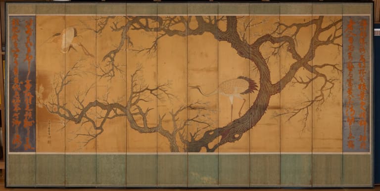 자수매화도병풍