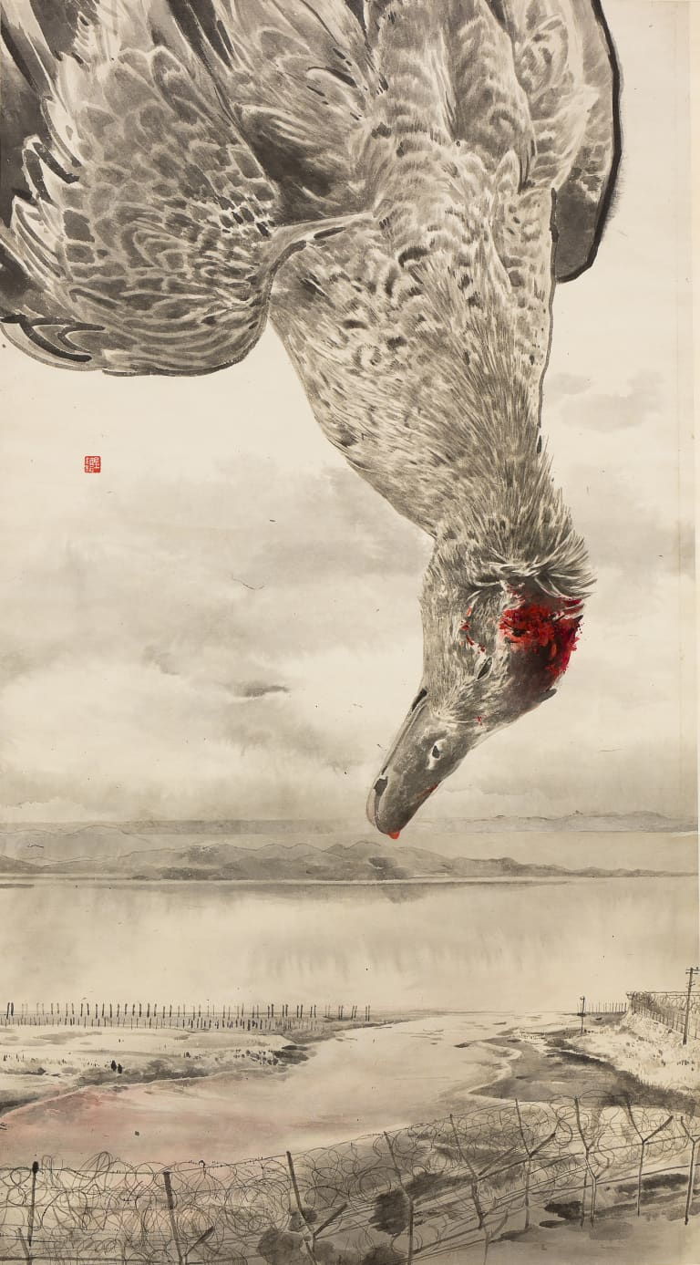 날 수 없는 새-임진강 풍경