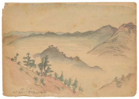 6.25 종군스케치 1951년 10월 29일 462고지에서 격전지를 바라보며