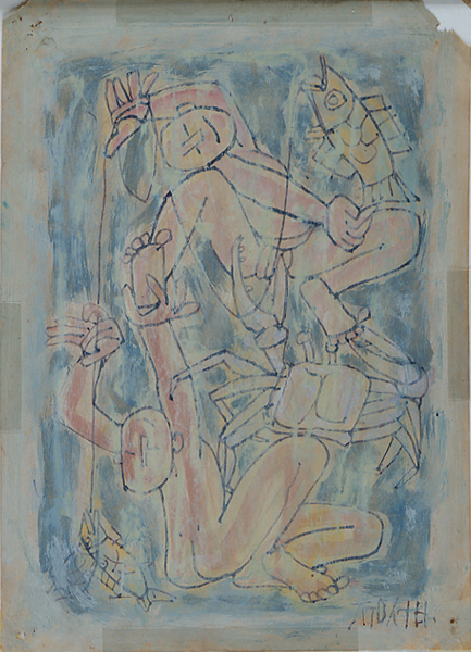 애들과 물고기와 게