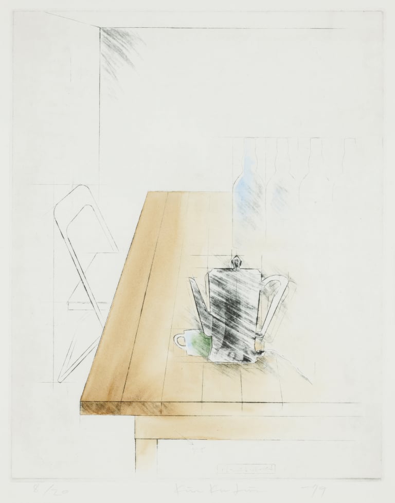 식탁위의 커피포트