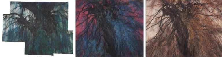 벼락맞은 나무 연작 I, II, III