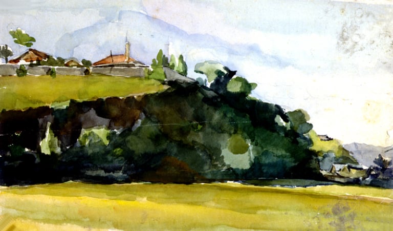 언덕이 있는 마을