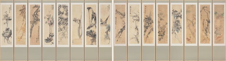 화조, 산수, 기명절지