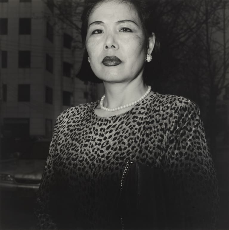 호랑이 무늬옷을 입은 아줌마