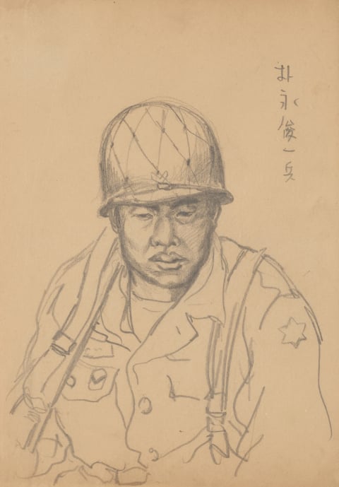 6.25 종군스케치 1951년 10월 박영준 일등병